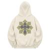 Khc0018 Cross God Fleece Hoodie - Cream