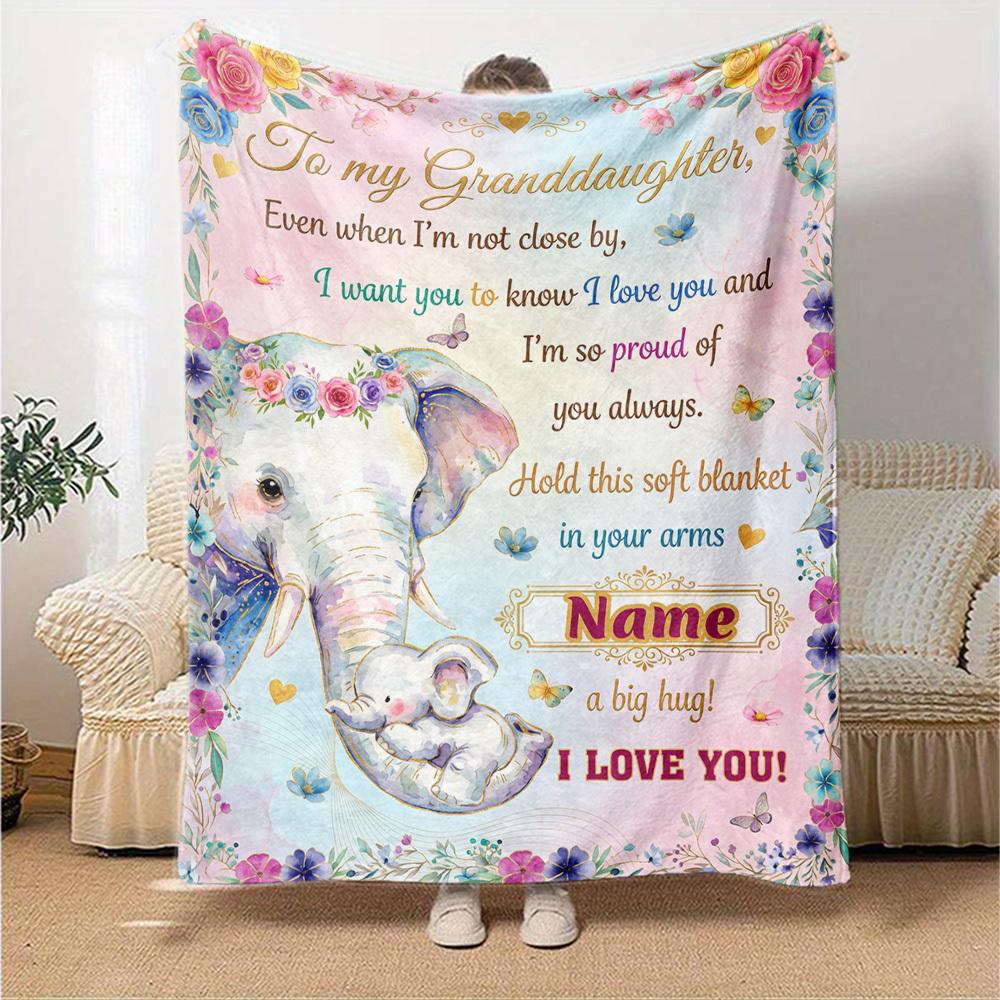 Granddaughter'S Love Blanket Personalized Name Blankets Soft And Comfortable Against The Skin Naps And The Office A Wonderful Gift For Friends Family