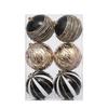 6PCS Plastic Glitter Christmas Ball Set 8cm Christmas Tree Baubles  Christmas Tree