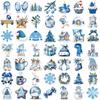 57pcs Blue Stickers Aesthetic Waterproof Laptop Stickers Decals Water Bottle Laptop Computer Skateboard