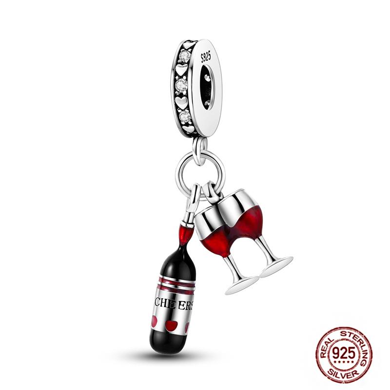 Daily Articles Copper Pink Perfume Charms Camera Dumbbell Smart Watch Beads Fit Original Bracelets Diy Jewelry Gift