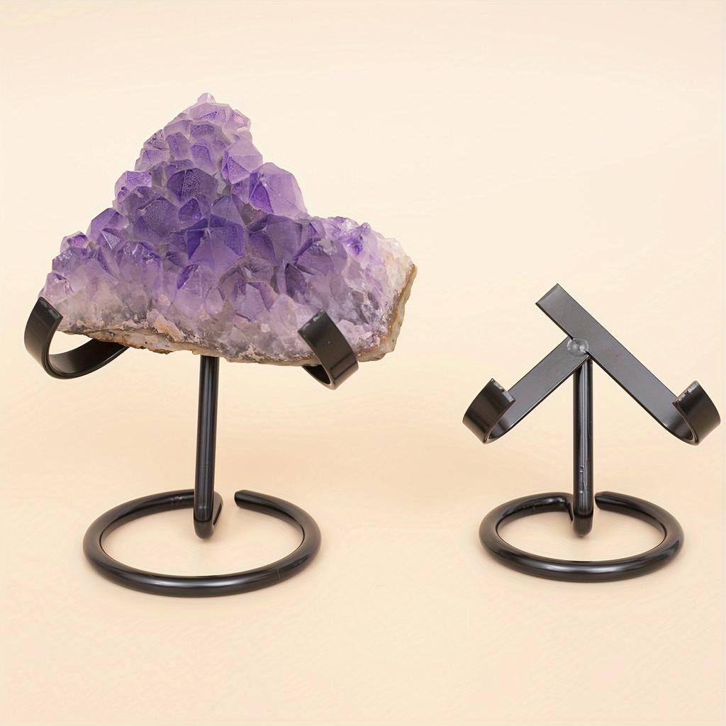 1 PC Simple Metal Love Crystal Base, crystal ball ore standard base, crystal stone bracket, suitable for home living room office decoration