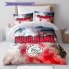 Custom Name,AFC Ajax Pattern Bedding Home Decoration Birthday Gift ( 1 duvet cover + 2 pillowcase, without core),fan merchandise.