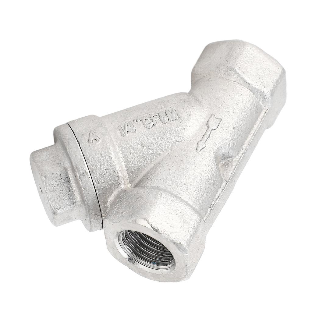 Y-Filter Edelstahl Doppellagiges Netz Geringer Strömungswiderstand Y-Typ Wasserfilter für Wasser Öl Gas 1/4 Zoll DN8