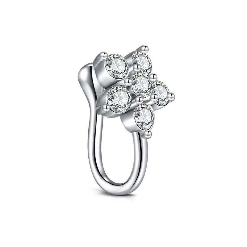 1Pcs Stainless Steel Nose Ring Hoop C Shape Septum Rings Non Piercing Ear Clip Earring Fake Nose RingsWomen Piercing Jewelry