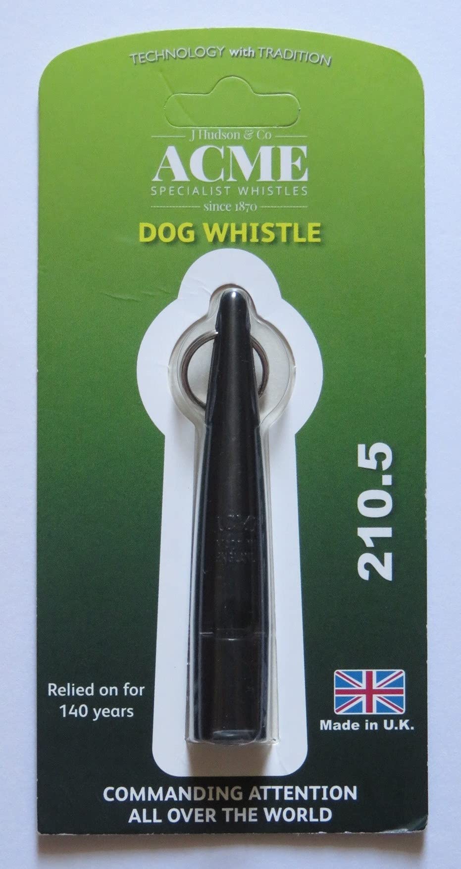 ACME #210.5 Working Dog Whistle (Most Common Dog Whistle) (Black) [Parallel Import]