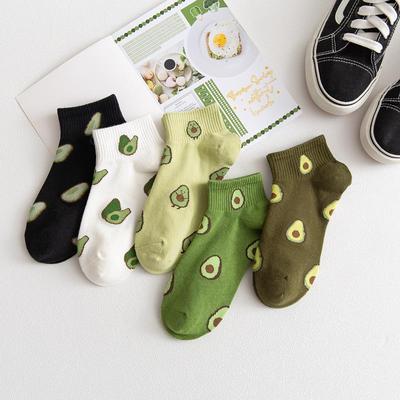 Women's Low-Cut Japanese Style Avocado Socks - Spring/Summer Trend