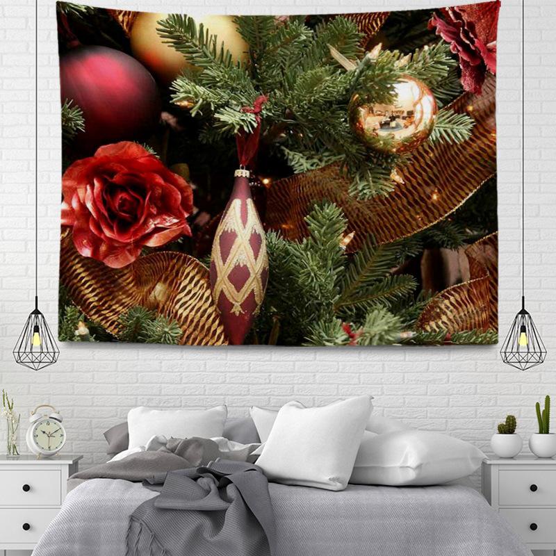 Seria wiszących gobelinów z tkaniny w stylu bożonarodzeniowym