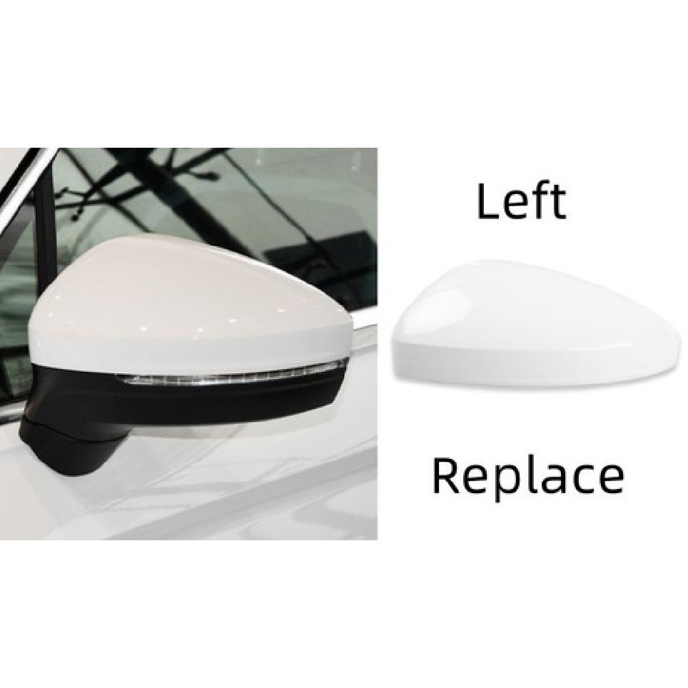 Left Rear View Mirror Cover Replace For Volkswagen Tiguan 2018- White