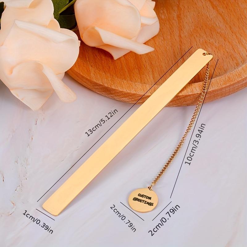 SQ Customized Stainless Steel Bookmark with a Bad Taste of Funny Bookmark, a Gift for a Teacher's Day with Engraved Words On a