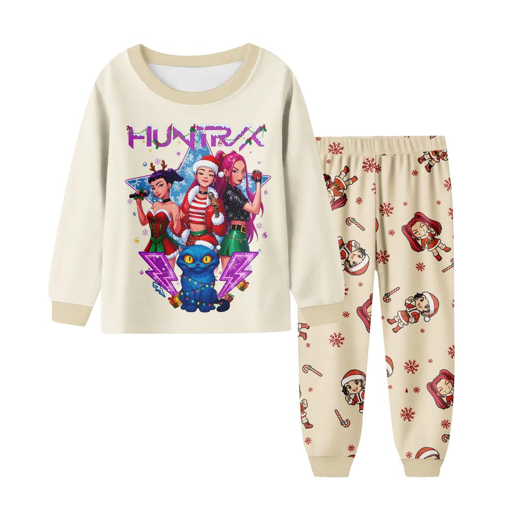 Children's Fashion Suit Skirt Round Neck Long Sleeve Top Pants