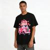 Vintage Red Heart Gift Truck Print Valentine's Day Casual Top Pure Cotton T-shirt