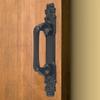 1/2pc Antique Metal Door Handle Heavy Duty Barn Door Pull Black Solid Cast Iron Sliding Door Handle Grip Accessories