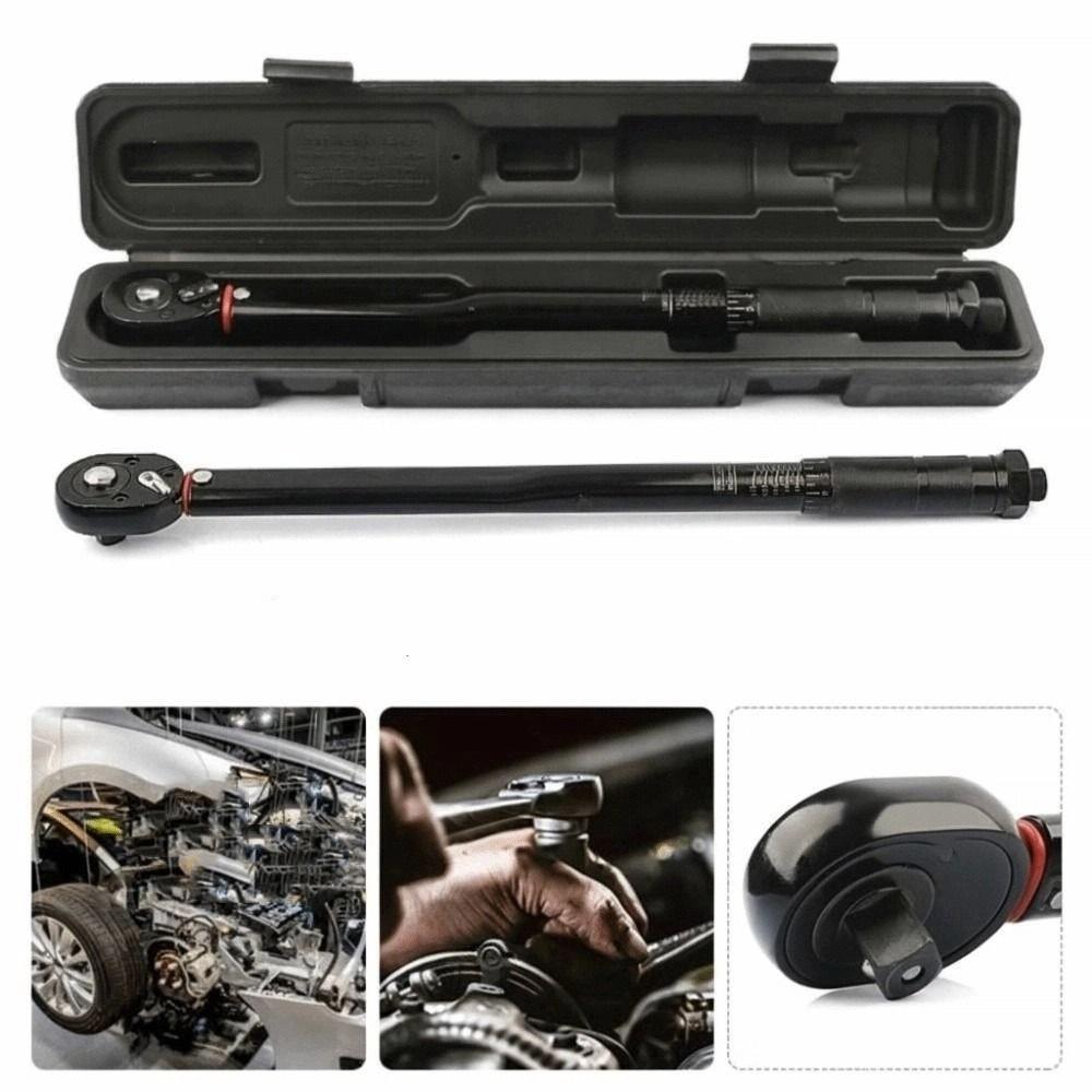 1/2" 3/8"1/4" Drive Torque Wrench Chrome Vanadium Steel Two-way Adjustment Spanner Auto Repair