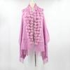 20 Colors Triangle Real Rabbit Fur Ball Shawl Wraps Winter Women Cashmere Tassel Cape Pompon Cloak Lady Mum Gift Casaco Feminino