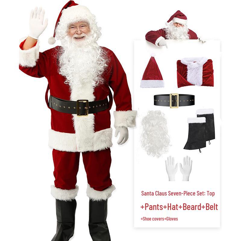 Santa Claus Christmas Costume for Carnival, Festival, Party, Stage, and Cosplay Performance