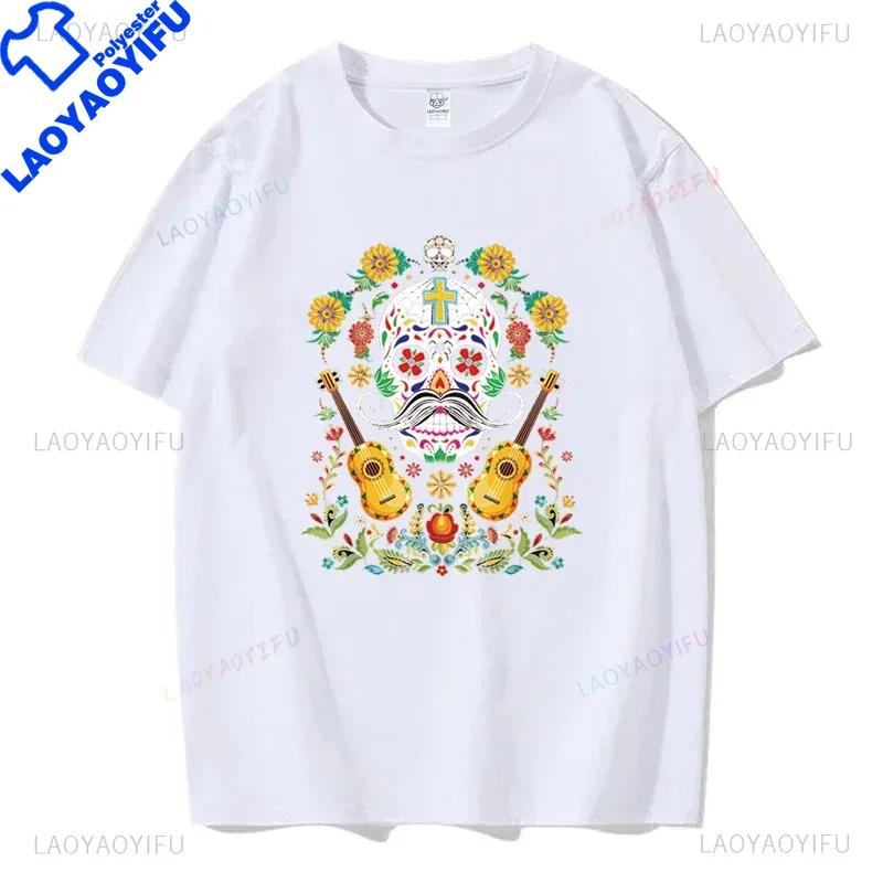 Mexican Day Of The Dead DA De Los Muertos Printed Tshirt Unisexs Graphic TShirt Casual Comfy Tees For Summer Unisex Clothing