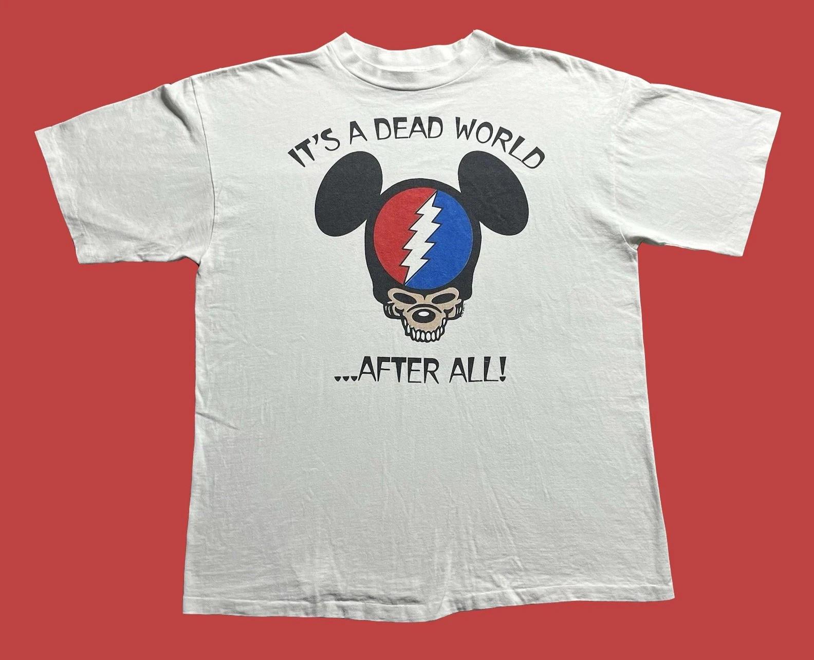 NEW 1Grateful Dead Disney Mickey Mouse 90s Shirt Dead World Size S-5XL Reprint 3XL