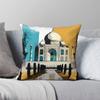 Taj Mahal Iconic India Square Pillowcase Polyester Linen Velvet Pattern Zip Decor Throw Pillow Case Sofa Cushion Case 18"