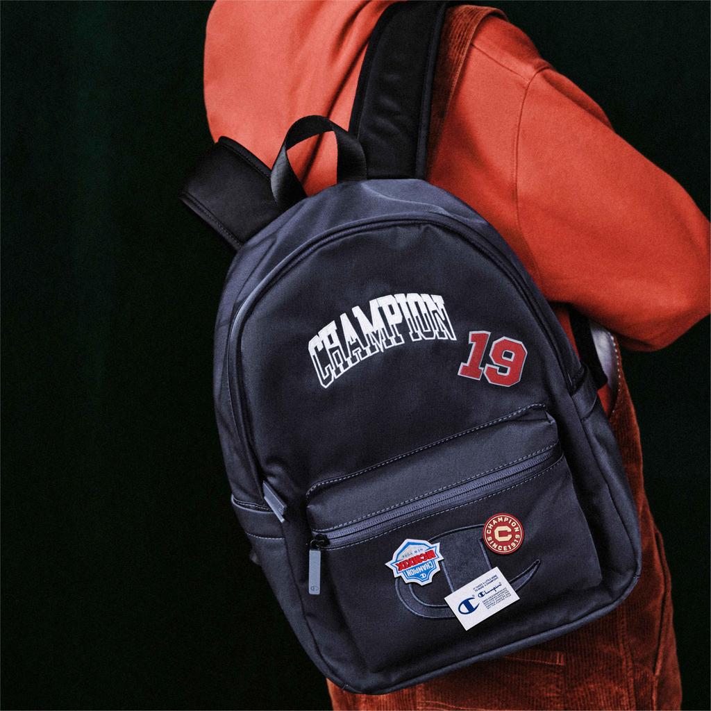 Champion Campus Tear Bag C-Logo Badge Velcro Campus Casual Sports Zipper Fabric Backpack Medium Unisex backpack U4AACPU04