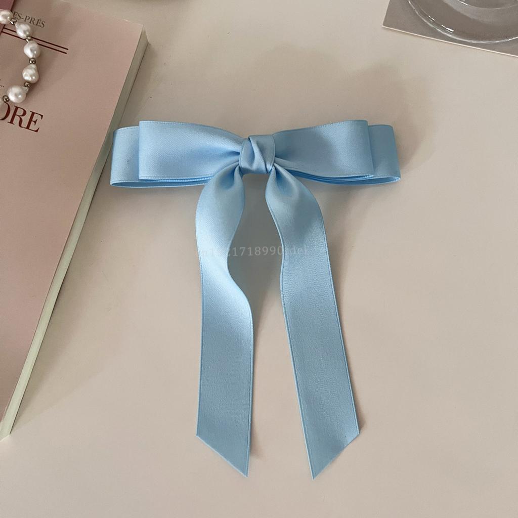 Fashion Fabric Hair Bow Hairpin for Women Girls Ribbon Hair Clips Black White Bow Top Clip Female Hair Accessories