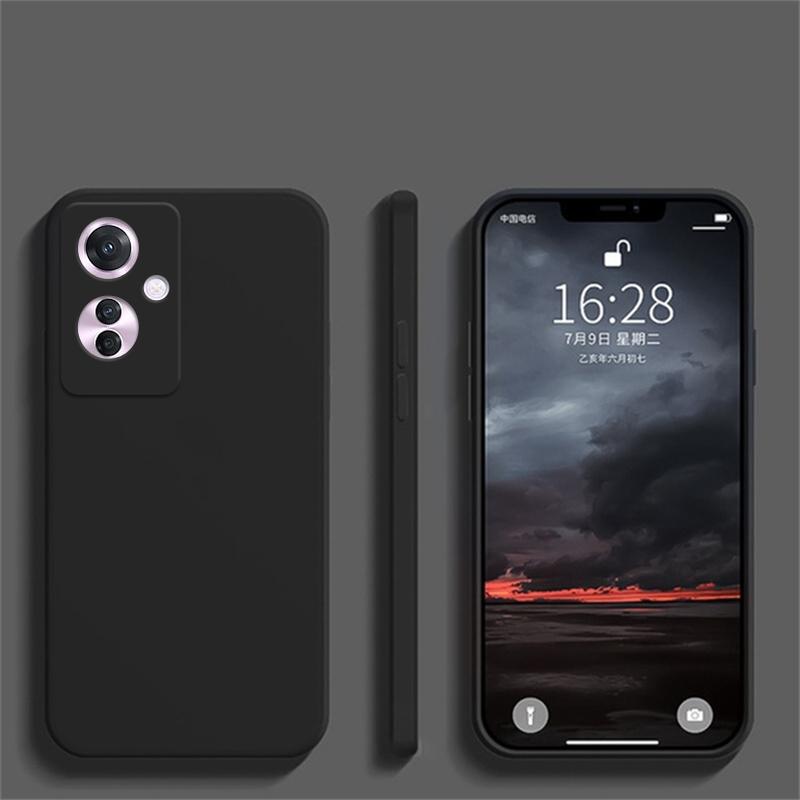 Para OPPO Reno 11 F Funda Reno 11F Cubierta Silicona Líquida Lisa Suave TPU Anti-caída Capa Protectora de Teléfono Cubierta Reno11 F Funda