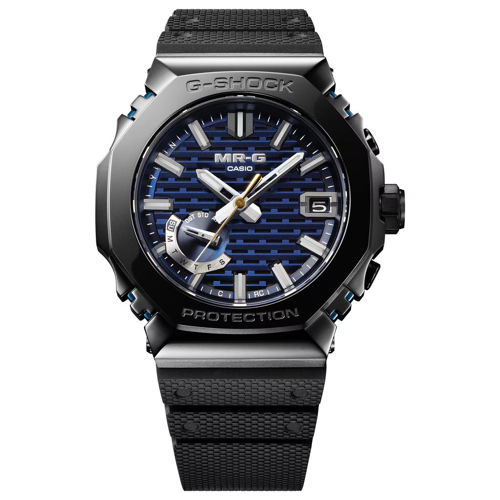 CASIO 200m Waterproof Solar Quartz Movement Resin Strap Watch Unisex Blue Dial MRG-B2100R-2A