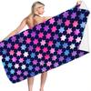 Microfiber Beach Towel Lightweight Pattern Bath Towel Sandproof Beach Blanket Multi-Purpose Towel For Travel Swimming Pool Yoga And Gym Sport