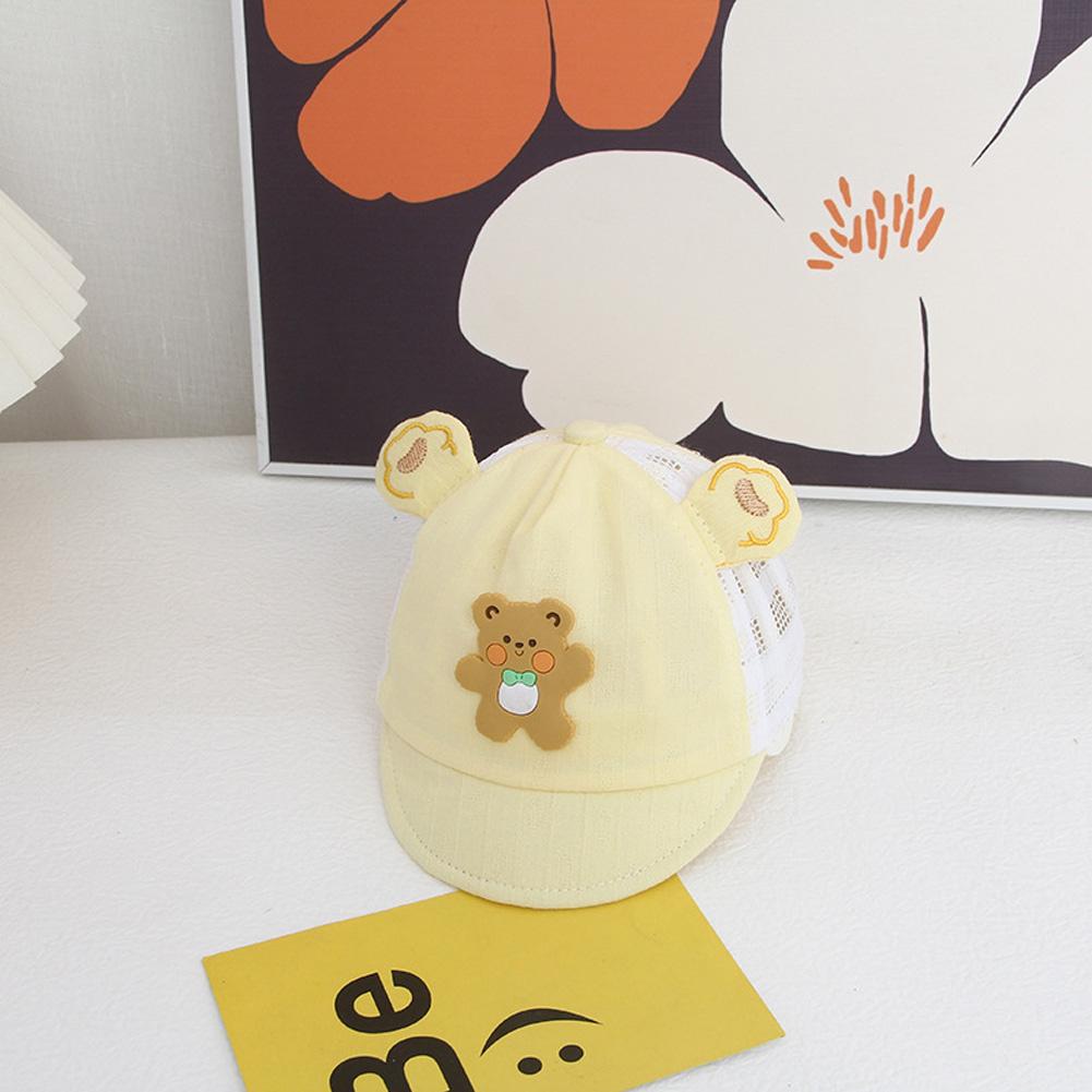 Summer Mesh Peaked Cap For Newborn Cute Cartoon Sunshade Cotton Baseball Hat For 0-6 Months