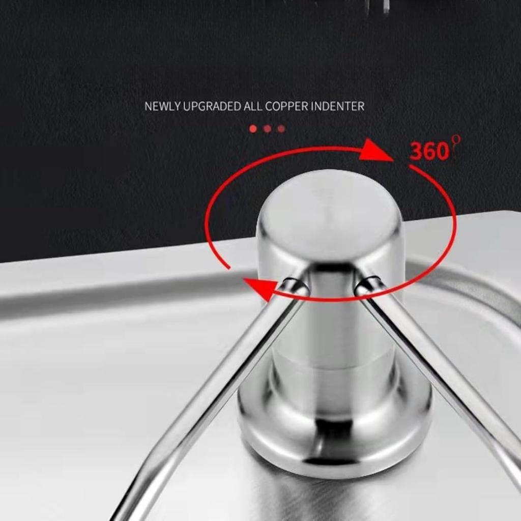 Sink Soap Dispenser, Extended Extension Tube, Kitchen General Detergent, Vegetable Basin Extractor, Detergent Pressing Head (Brushed Pump Head + 1m),
