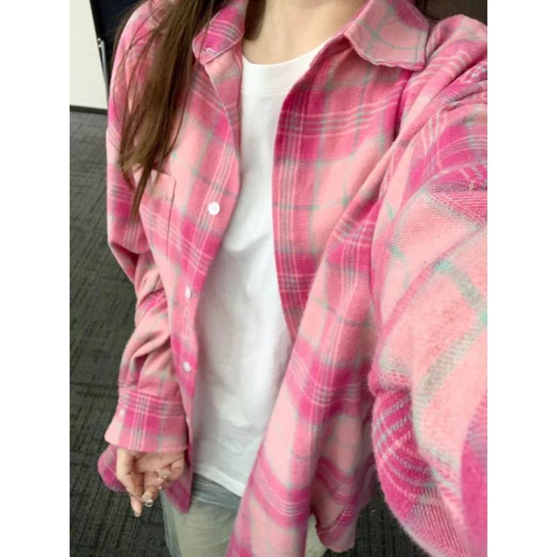 Plaid Long-sleeved Shirt Women's New Spring and Autumn Loose and Versatile Sun Protection Shirt