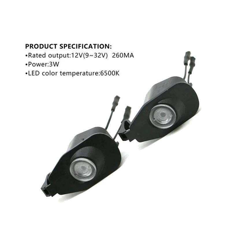 Für Ford Mustang 2013- LED Seiten-Pützlicht Laser-Rückspiegel Pützlicht Willkommens-Leuchten