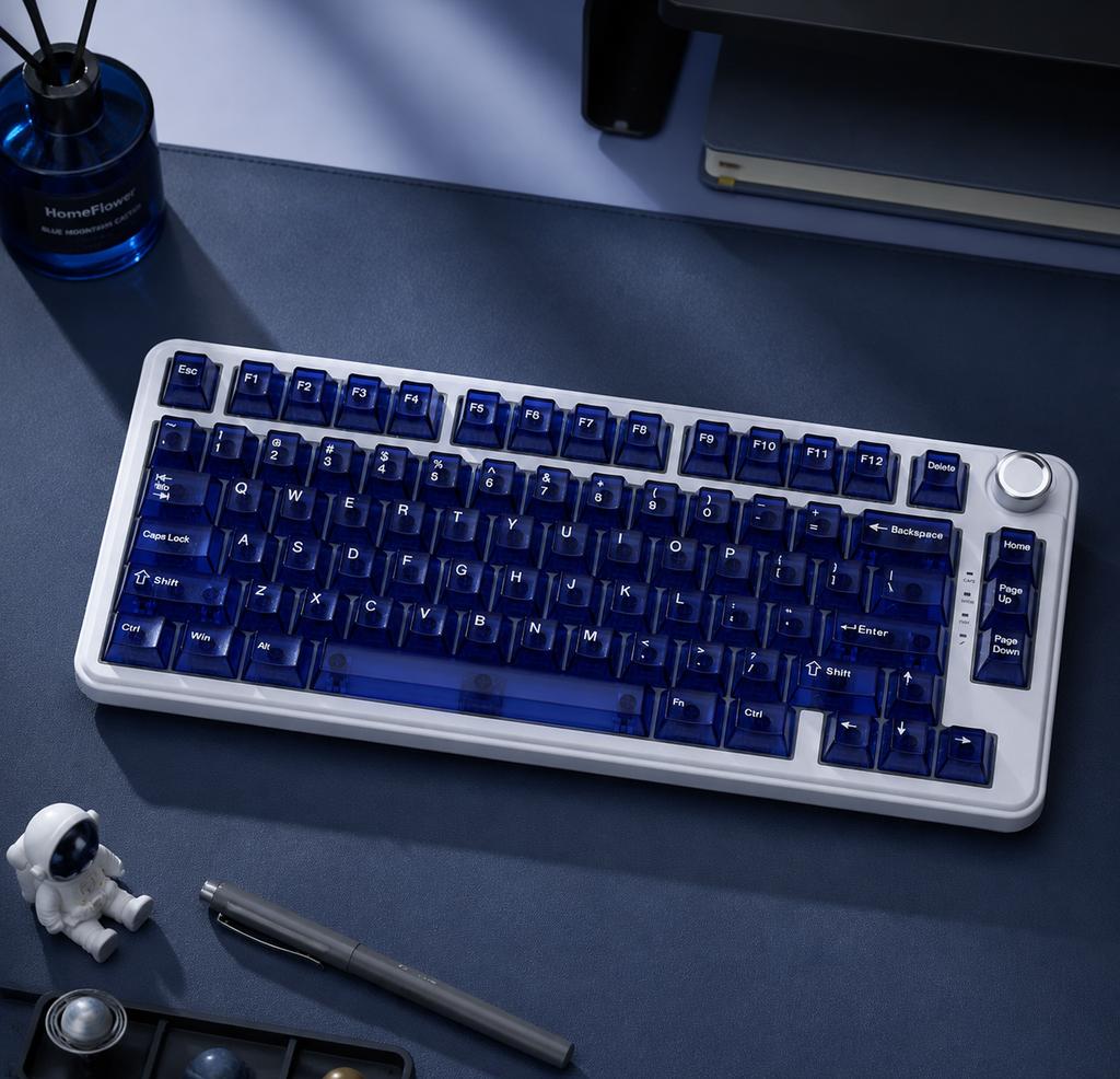 Xiaomi New 132 Keys English Cherry Height PC Fully Transparent Keycaps Mechanical Keyboard Custom Multilingual Keycaps for MX Keyboard