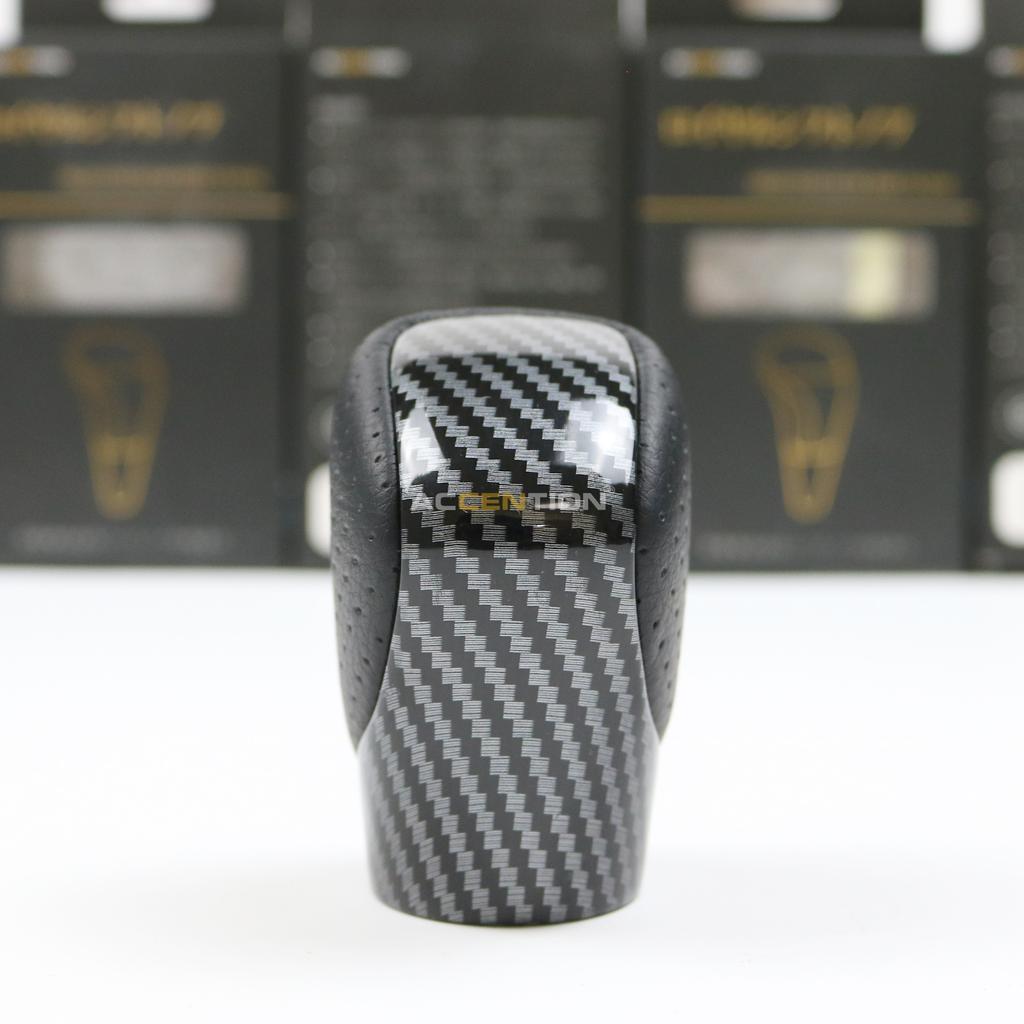 Black Leather Blue Carbon Fiber Gear Shift Knob For Toyota Lexus ES GS-450H GX IS-300 NX-300H RC-300 RX-350 2015-