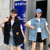 Denim Vest Women Spring and Autumn New Korean Version Retro Loose Vest Jacket with Pocket
