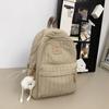 Schoolbag Korean Style Lazy Style Backpack Simple and Fresh College Student Backpack High Aesthetic Middle School Girls Large Capacity Backpack