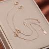 Popular Personality Titanium Steel Triangle Rose Gold Stainless Steel Women'S Bracelet Anklet