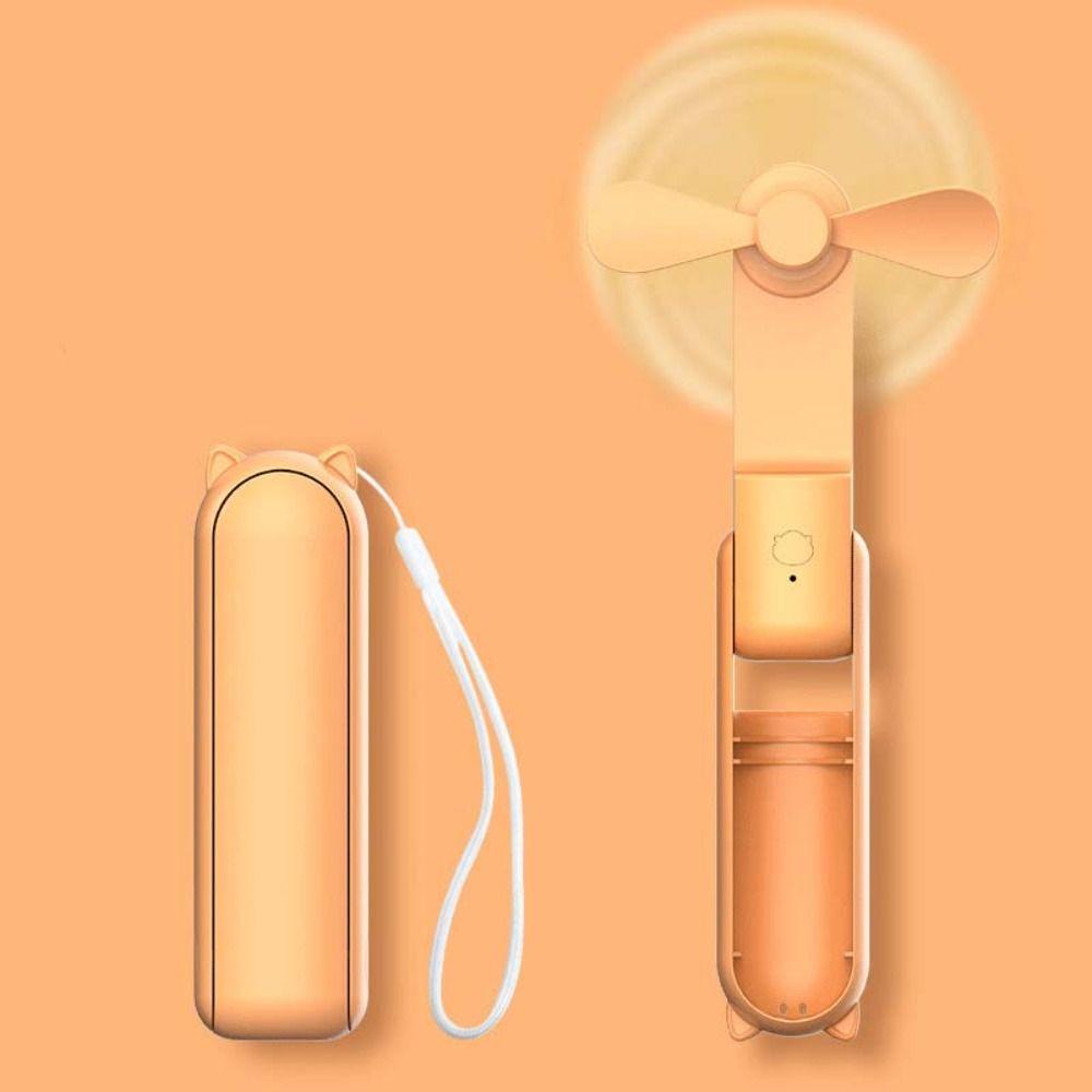 3 Speed Small Pocket Fan USB Rechargeable Folding Cooling Hand Fan  Outdoor