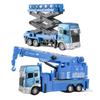 136 Die Cast Alloy Engineering Car Model Playset Simulation Fire Game Rescue Tower Car Echo Sound Light Kids Birthday Gift B158