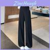 Casual Wide Leg Pants For Women With High Waist And Polyester Fabric For Spring Fashion