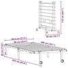VidaXL Cadre de lit sans matelas pliable blanc 90x200 cm acier, cadre de lit en métal, cadre de lit pliable, sommier, cadre 4103967