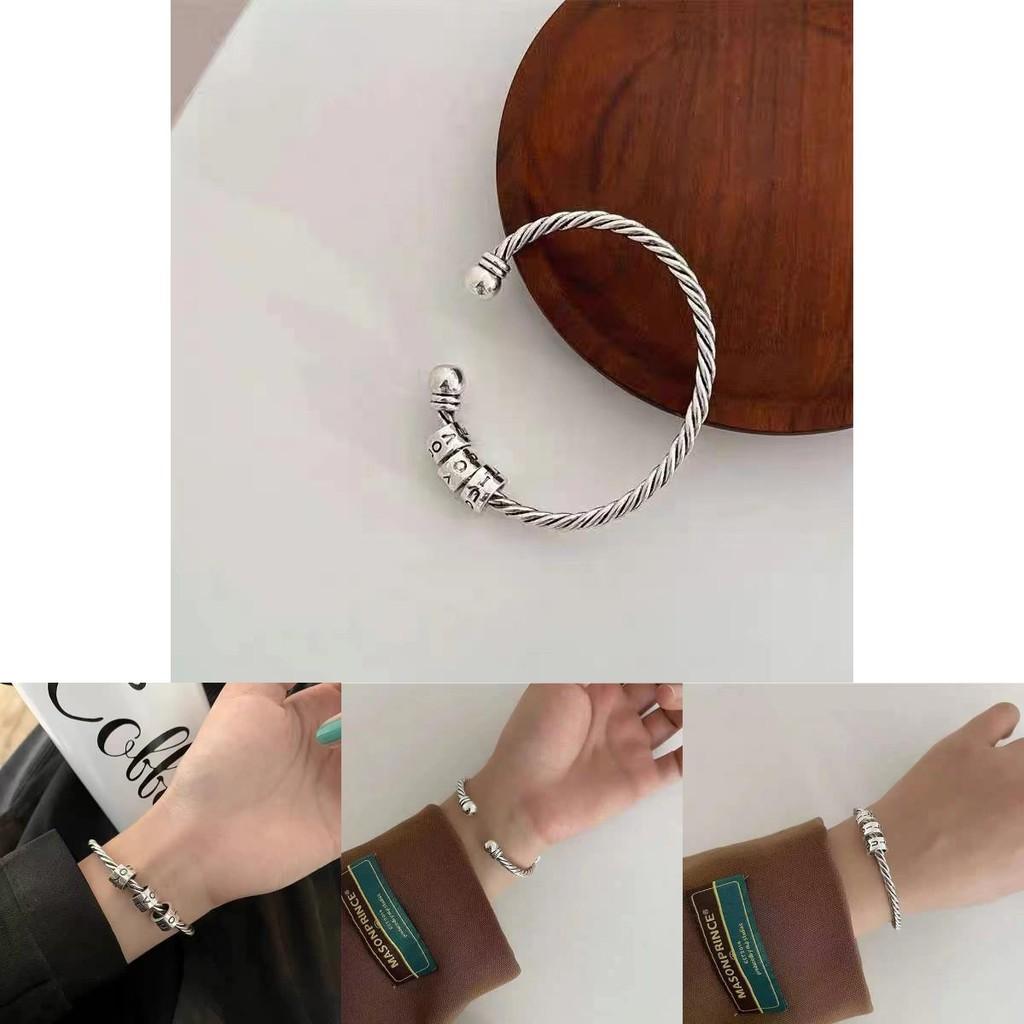 Retro Design Love Letter Bracelet For Women Copper Geometric Fashion Accessory