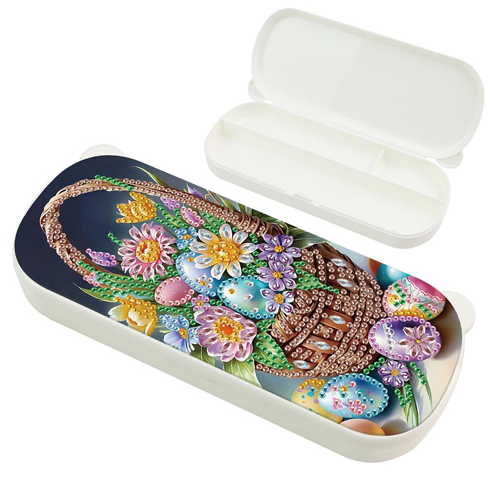 Diamond Painting Storage Box Easter Wooden Jewelry Case Diamond Art Organizer Box DIY Sundries Organizer Case for Home Decor