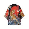AiO JAPAN Happi Coat with Sunset and Tiger Japanese Summer Festival Costume Design, Adult, Unisex, Style, Yukata, Event, Festival, Cool, Cute,