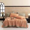 Solid Color Cotton Bubble Double-layer Yarn Summer Quilt Soybean Summer Quilt Four-piece Summer Cool Air Conditioner Quilt