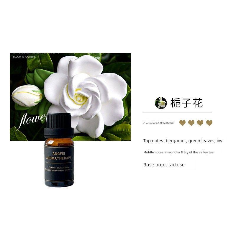 Gardenia Car Fragrance Diffuser Gypsum Car Perfume Car Air Conditioning Vent Decoration Aroma Essential Oil Ornament White Gardenia (Free Gardenia Essential Oil 10ml)