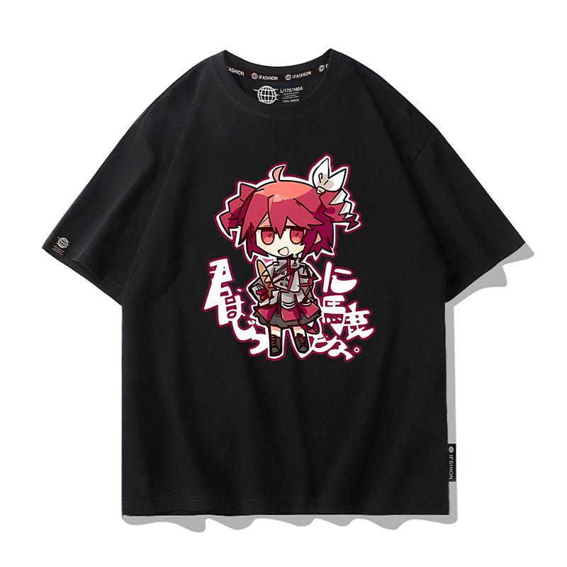 2026 New Anime Kasane Teto Cosplay Printed Short Sleeves TShirt Casual Tee Fashion Shirts Versatile in Summer Birthday Gifts