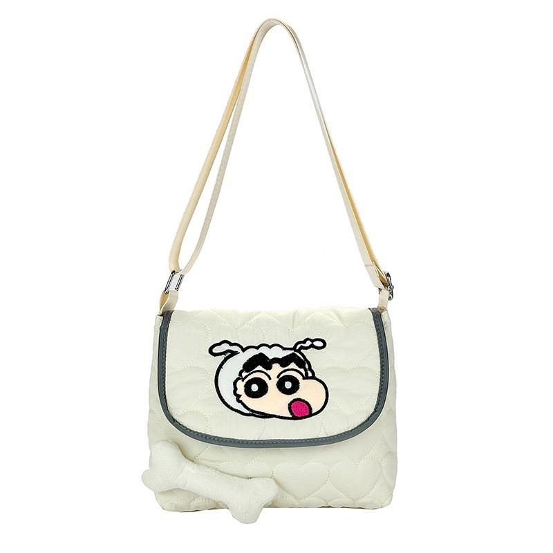 Crayon Cartoon Shinchan Bone Soft Nylon Casual Bag Girl Storage Bag Shoulder