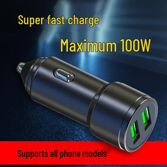 66W/40W Superschnelles Autoladegerät mit Digitalanzeige & Umgebungslicht für Huawei, Apple, Samsung