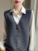 Women's Cable Knit Cardigan Vest - Autumn/Winter Japanese Style Layering Sweater, Sleeveless Shawl Outerwear.